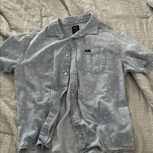 RVCA Sky Blue Casual Button Down Shirt